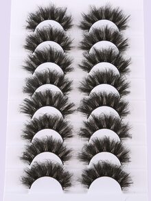 8 pares Pestañas postizas volumizada - Negro - Ver 4