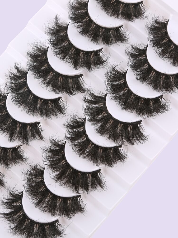 8pairs Volumized False Eyelashes - Black - View 5