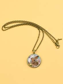 EMERY ROSE Vòng cổ mặt dây chuyền hình tròn hình thỏ - Nhiều màu - Xem 2