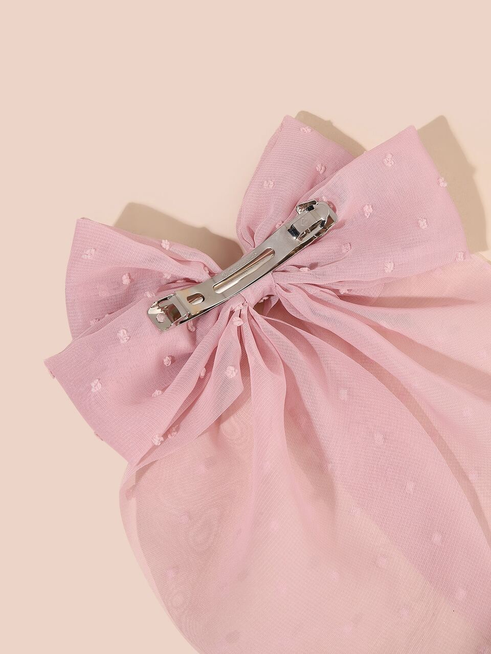 Swiss Dot Bow Decor French Clip Cute Valentine's Day Valentines Hair Clips Hair Claws Hair Slide Hair Barrettes, School Stuff, Elegant, College, Bows, Classy, Winter Outfit Women, Hair Accessories, Hairpin,Summer,Holiday,Travel, Head Accessories,Festival,Party