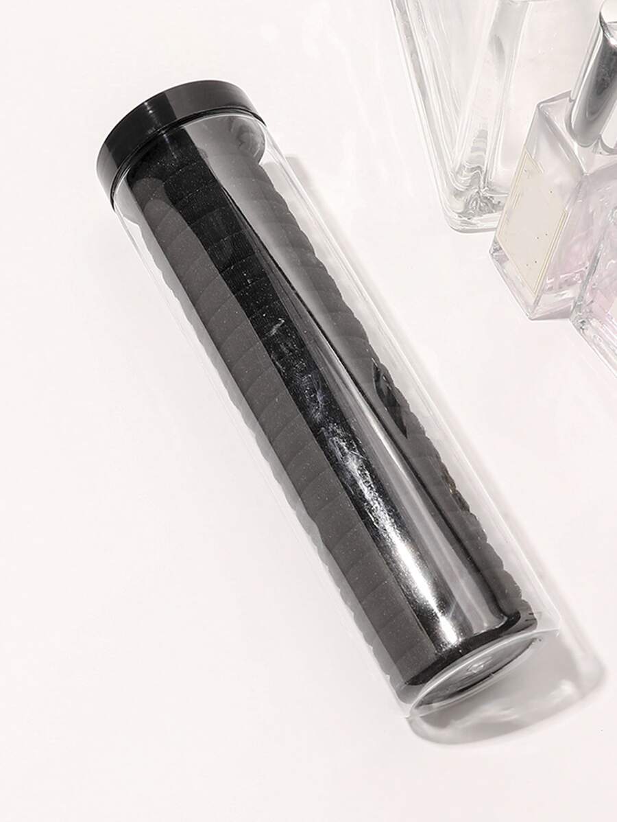 20 chiếc dây buộc tóc bằng khăn màu trơn đặt trong hộp - màu đen - Xem 1