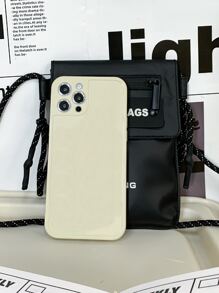 Men Letter Graphic Flap Square Bag - Black - View 6