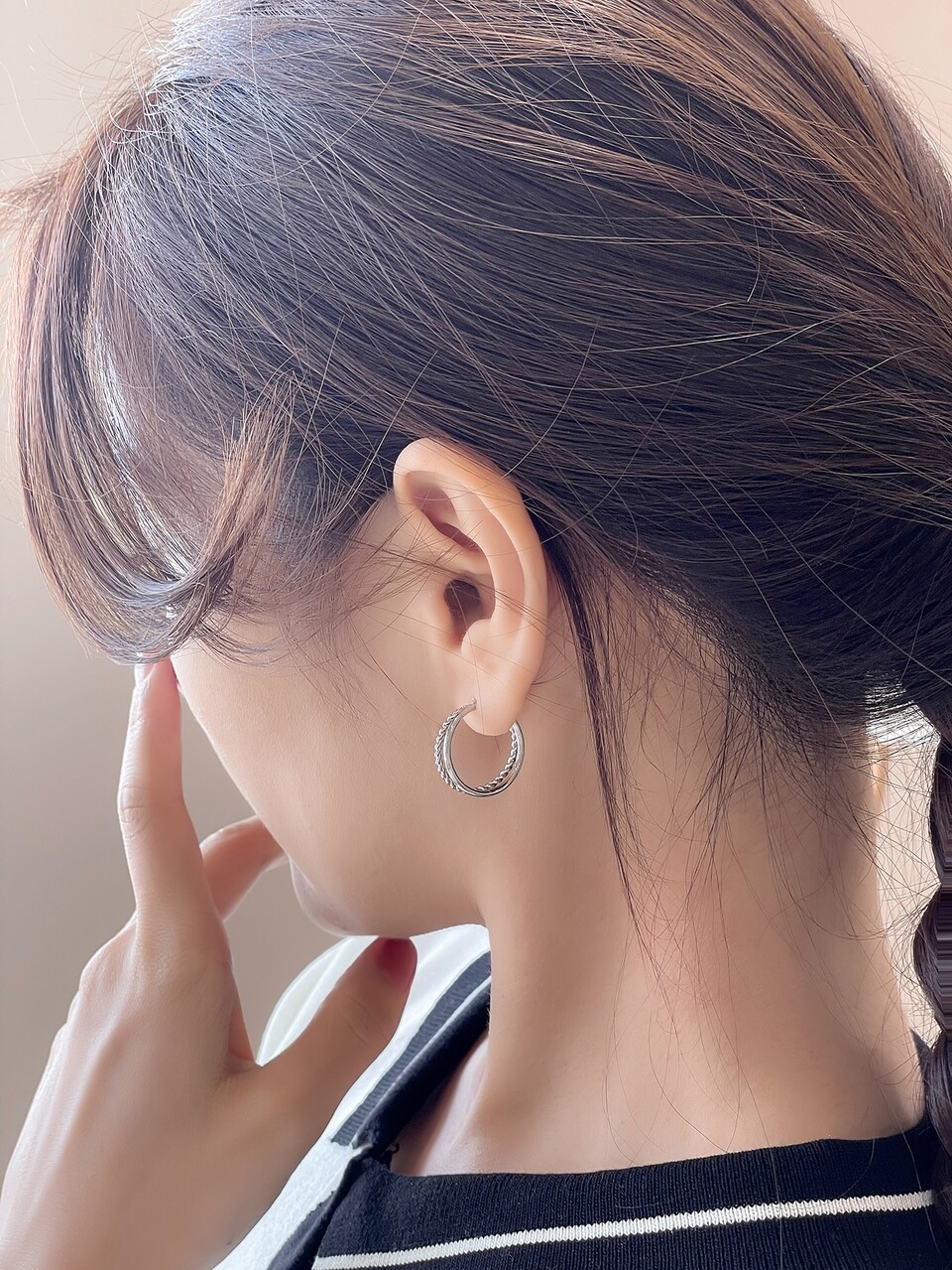 Solid Cuff Hoop Earrings