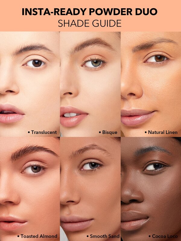 SHEGLAM InstaReady Face & Under Eye Setting Powder DuoBISQUE SHEIN USA