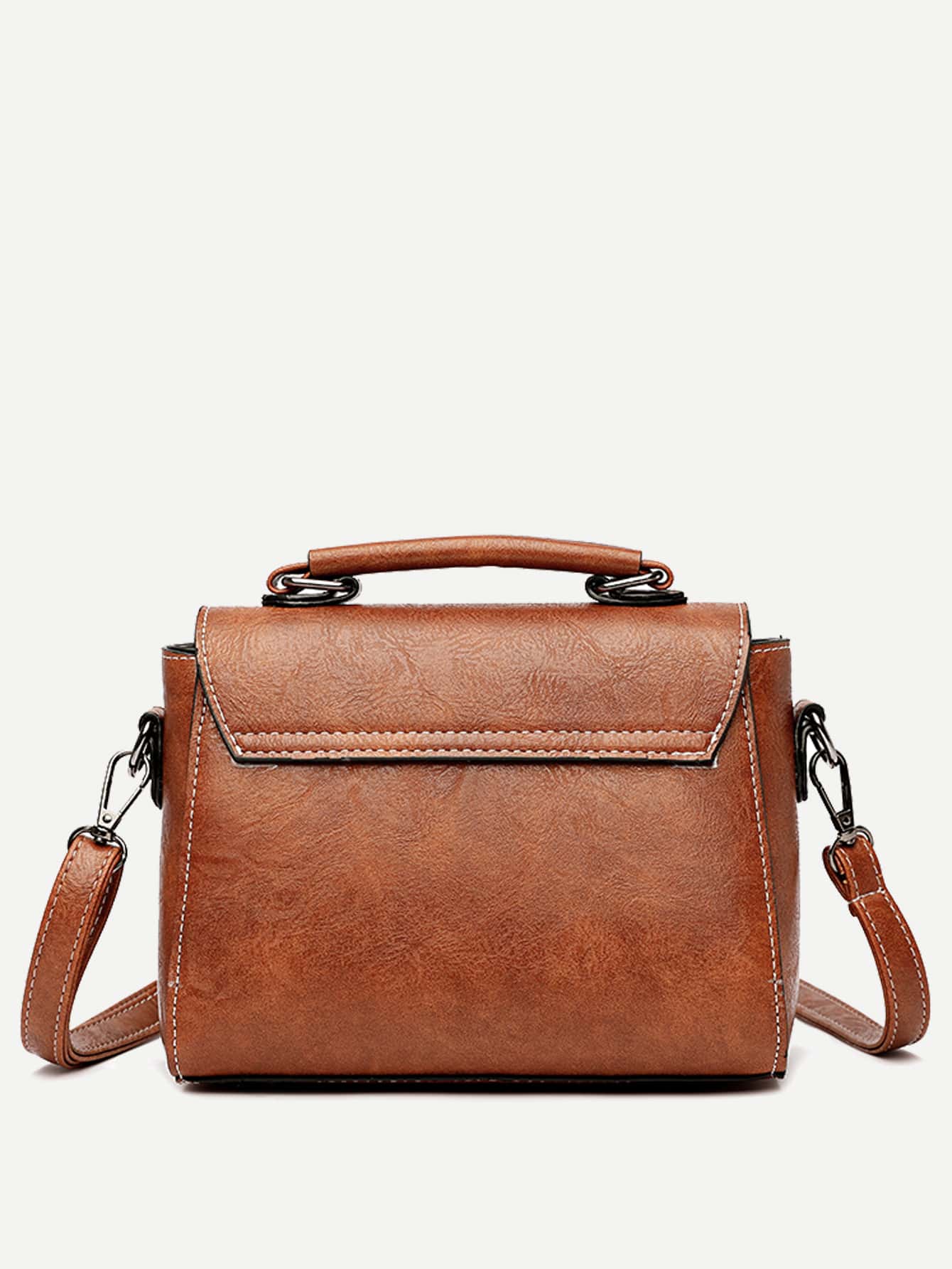 Women Flap Shoulder Bag, Brown Crossbody Bag, Ladies Handbag FLDC Shoulder Bags Crossbody Bag For Women PU Leather Small Square Bag Shoulder Bag Vintage Lady Handbag Lock Messenger Bag, Retro Inspired Bag, Business Casual Women Bag, Perfect For Office, Business And Work, Retro Inspired Vintage Bag For Women