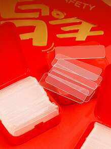 60pcs Plastic Double-sided Tape,Simple Clear Strong Adhesive Patch For Daily Life - Clear - View 6