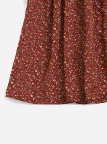 Breezaya 碎花褶皱紧身胸衣露肩连衣裙度假海滩装女款