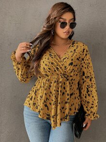 Calvaya Áo sơ mi Plus Size Trọn gói Tất cả trên in Giải trí - Nhiều màu - Xem 1
