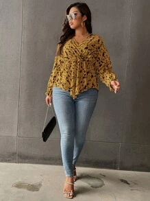 Calvaya Áo sơ mi Plus Size Trọn gói Tất cả trên in Giải trí - Nhiều màu - Xem 4