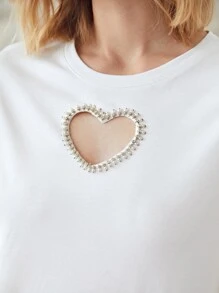 MOTF PREMIUM Camiseta con corazón con abertura