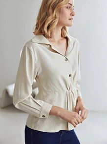 MOTF PREMIUM Top peplum viscosa - Beis - Ver 5