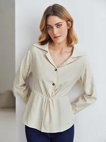 MOTF PREMIUM Top peplum viscosa - Beis - Ver 9