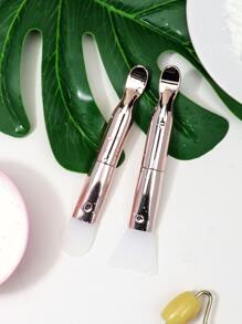 2pcs Double-Ended Facial Sheet Brush With Spoon - Gold - View 7