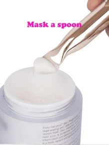 2pcs Double-Ended Facial Sheet Brush With Spoon - Gold - View 3