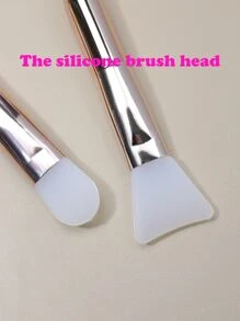 2pcs Double-Ended Facial Sheet Brush With Spoon - Gold - View 8