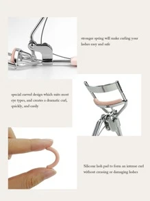 CIMACA 2pcs Women Eyelash Curler Set, Includes Eyelash Curler, Eyelash Comb, Makeup Tool, Eyelash Tool, For Beautiful And Natural Curly Lashes, Suitable For Travel, Women Gift, Holiday Gift,Makeup,Cheap,Room Decor,Vanity,Travel,Bedroom,Makeup Accessories,Eyelash Curler,Cheap,Stocking Stuffers,Makeup,Makeup Tools,Cheap Stuff,Gifts,Gifts For Women,Christmas Gifts - Pink - View 3