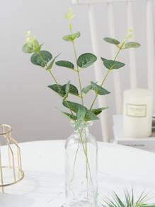 10片/30片人造桉树叶新娘捧花，塑料材质，花盆装饰，家居装饰，户外花园窗台浴室装饰，情人节和新年生日派对用品，情人节礼物 - 綠色 - 查看 4