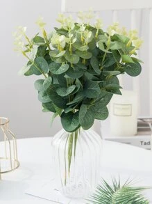 10片/30片人造桉树叶新娘捧花，塑料材质，花盆装饰，家居装饰，户外花园窗台浴室装饰，情人节和新年生日派对用品，情人节礼物 - 綠色 - 查看 5