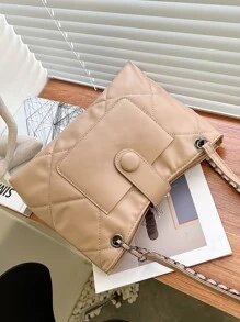 衍縫鏈條大容量托特包 - 查看 6