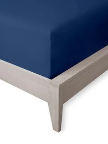 Sábana bajera unicolor con con bolsillo lateral - Azul Marino - Ver 4