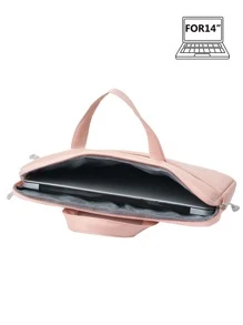 14 Inch Plain Laptop Bag - Pink - View 6