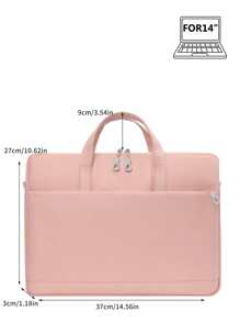 14 Inch Plain Laptop Bag - Pink - View 7