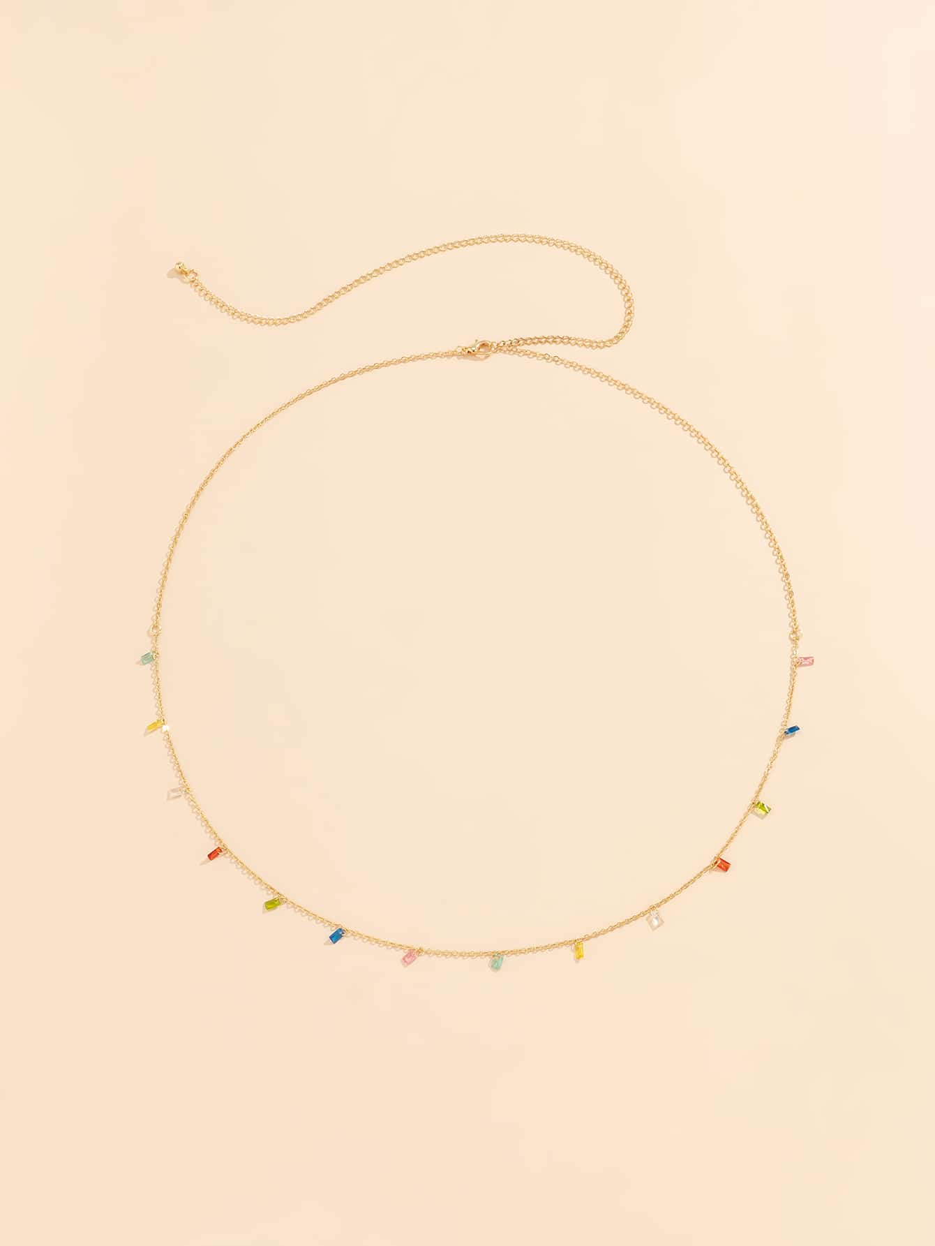 Rhinestone Charm Waist Chain