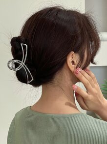 DAZY Minimalist Geometric Hair Claw Street - Silver - View 2