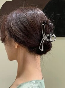 DAZY Minimalist Geometric Hair Claw Street - Silver - View 4