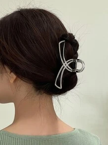 DAZY Minimalist Geometric Hair Claw Street - Silver - View 5