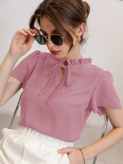 Mulvari Fırfır Sade Zarif Women Blouses