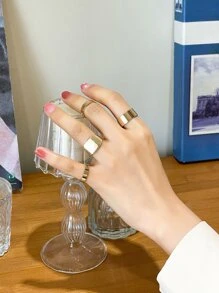 DAZY 4 chiếc nhẫn tối giản - Vàng - Xem 6