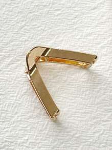 DAZY Geometric Hair Claw For Daily Use For Girls Hairstyles Casual Claw Clips Hair Clips Hair Jaw Clip Hair Clamps Hair Clutch Hair Catcher Clip - Gold - View 6