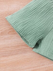 Baby Pocket Patched Top & Shorts - Green - View 7