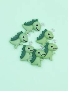 6 chiếc Phim hoạt hình Khủng long Tự làm Mặt dây chuyền - màu xanh lá - Xem 1