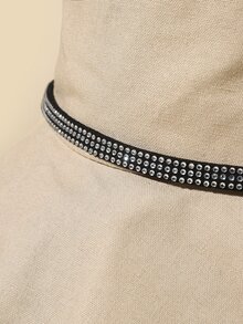 Rhinestone Decor Hat - Beige - View 3