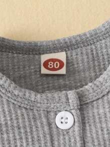 Bebé 2 piezas Camiseta botón cuarto - Multicolor - Ver 3