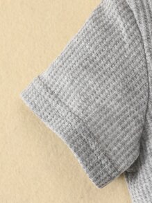 Bebé 2 piezas Camiseta botón cuarto - Multicolor - Ver 5