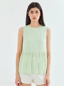 MOTF VISCOSE FLOWY TOP - Mint Green - View 1