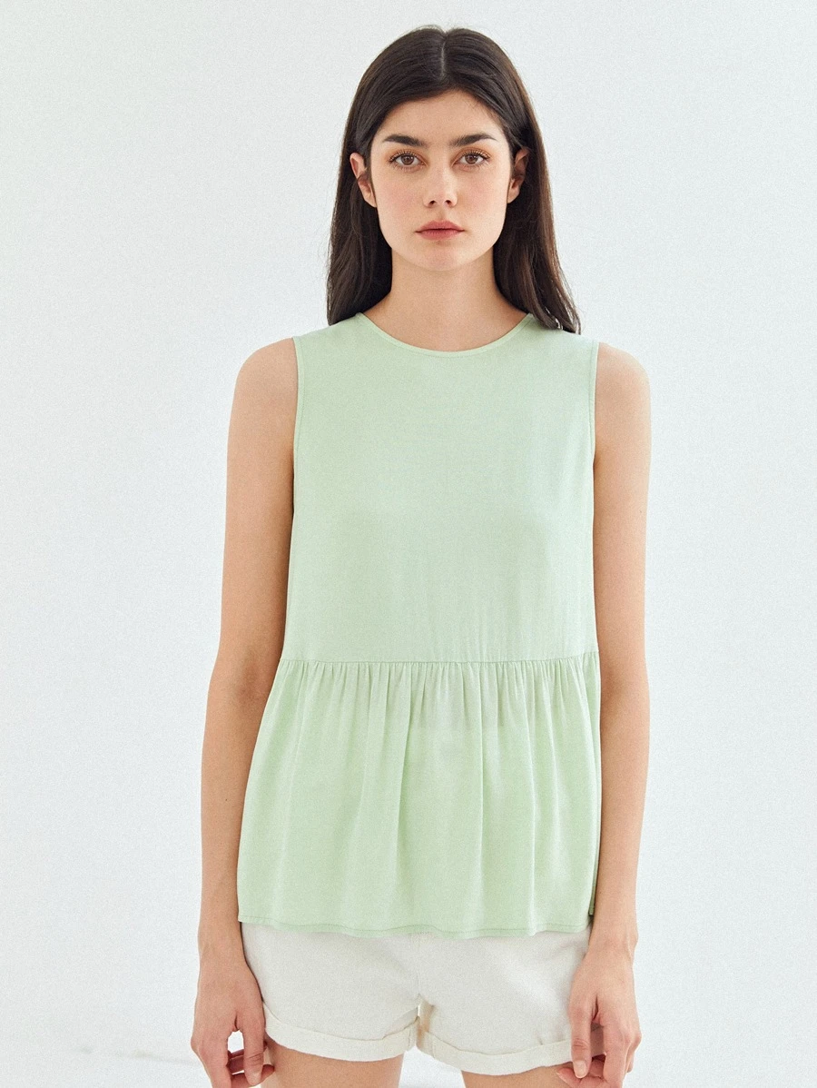 MOTF VISCOSE FLOWY TOP - Mint Green - View 1