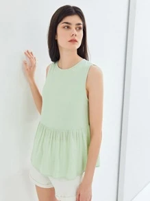 MOTF VISCOSE FLOWY TOP - Mint Green - View 3