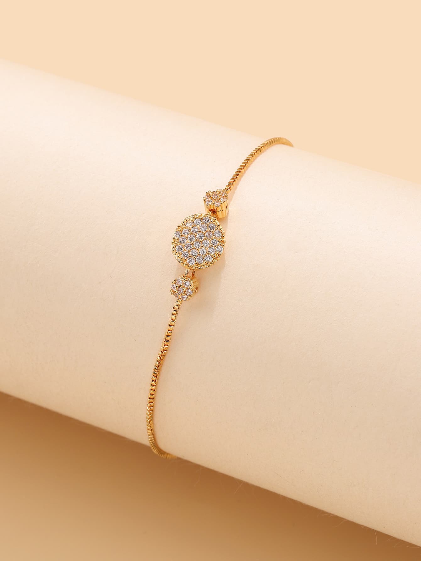 Vòng tay Khối Zirconia  Trang trí - Vàng - Xem 1