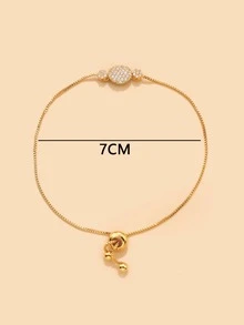 Vòng tay Khối Zirconia  Trang trí - Vàng - Xem 3