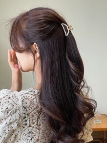 DAZY 仿珍珠装饰发爪休闲爪夹发夹发夹发颚夹发夹发夹发夹 - 金色 - 查看 4