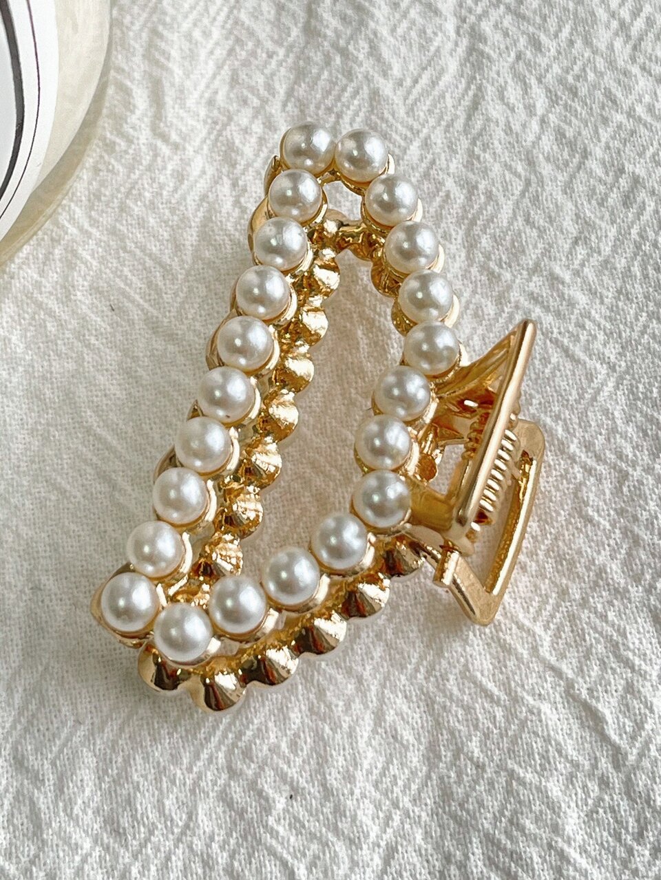 Faux Pearl Decor Hair Claw Casual Claw Clips Hair Clips Hair Jaw Clip Hair Clamps Hair Clutch Hair Catcher Clip