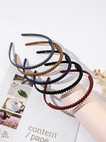 5pcs Solid Headband - Multicolor - View 2