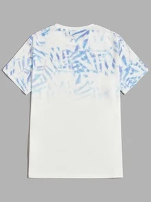 Manfinity Men Leaf Print Tee - White - View 2