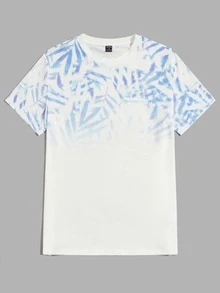 Manfinity Men Leaf Print Tee - White - View 5