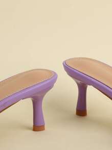 Sandalias planas con diseño trenzado con tacón delgado - Morado - Ver 3