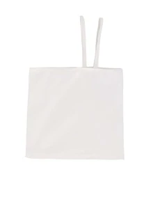 Áo Crop Top Dây Trơn - trắng - Xem 2